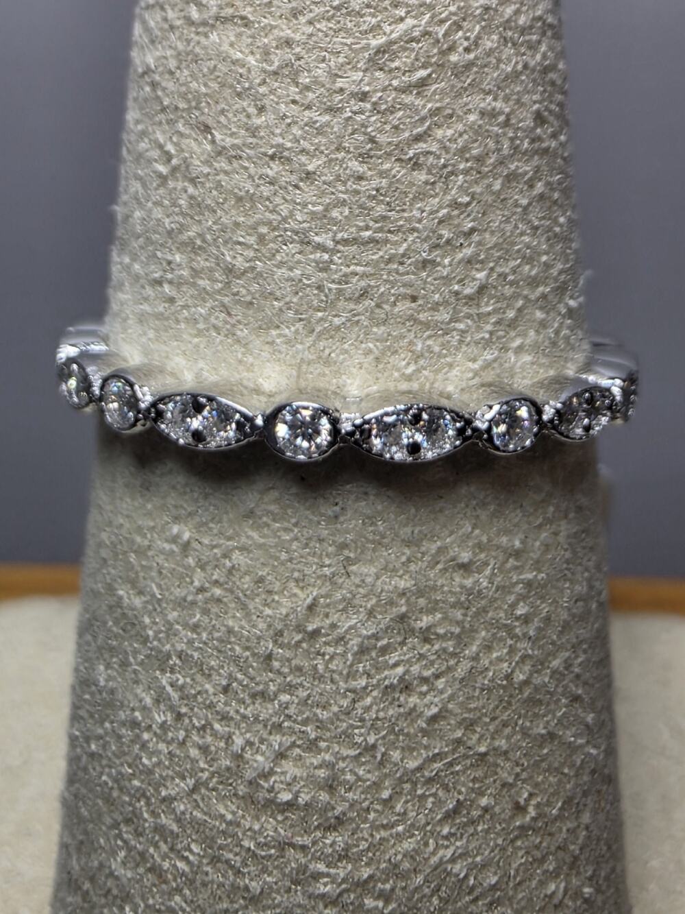 S7 2.74ct Moissanite eternity stackable ring 925 Sterling Silver